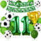 Cadimus Fußball Luftballon 11. Geburtstag, Fussball Deko Geburtstag Kinder 11 Jahre, Geburtstagsdeko Jungen 11 Jahre, Grün Folienballon für Fussball Party Kindergeburtstag