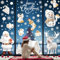 Autocollant Noël Fenêtre Stickers Noel Fenetre Réutilisable Amovible Statique PVC Grand Autocollants pour Magasin Vitre Vitrine Stickers Noel Fenetre Réutilisable Decoration