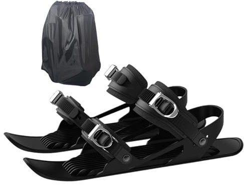shpuuyy Schneeschuhe für Herren – Skates für Schnee – leichte Anti-Rutsch-Ski-Werkzeuge, verstellbares Skizubehör mit Tragetasche, multifunktionale, kompakte Schneeschuhe für Männer, Frauen, Kinder,
