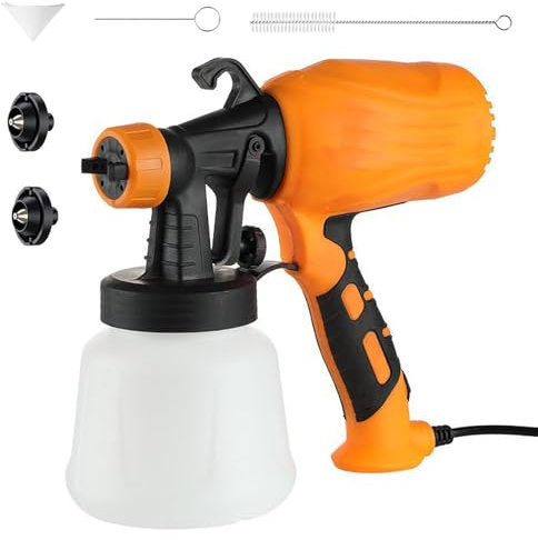 Sistema di verniciatura a spruzzo,2 ugelli e spruzzatore di vernice a 3 modelli,pistola per verniciatura elettrica HVLP da 700 W 900 ML,per recinzioni, armadi, pareti, soffitti, mobili