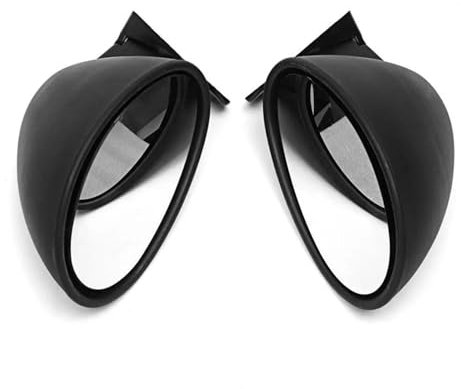 Door Wing Mirror Electric Universal Vintage Pair Car Side Mirror Wing Rear View Rearview Lens Retro Matte Black/Carbon Fiber For Toyota Wing Mirror Assembly(White Black)