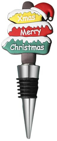 ETUCYNG Christmas Tree Wine Stopper | Bottle Wine Top - Bottle Caps for Glass Bottles, Beer Bottle Stopper, Sealing Wine Covers for All Bottle Types, Soy Milk