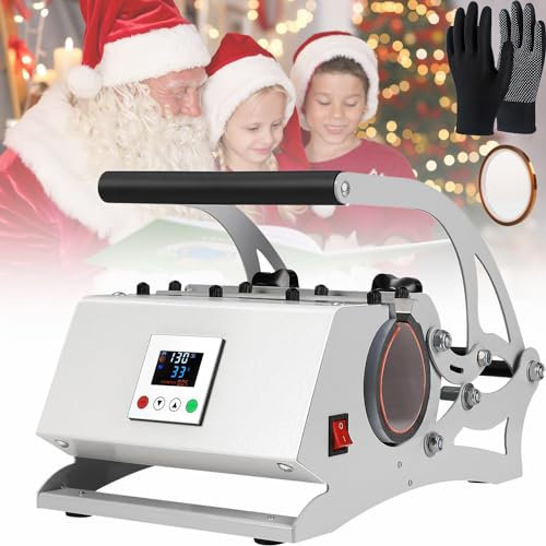 KJHYYPP Mug Press Machine, Tumbler Heat Press Machine, for 30 OZ 20 OZ 16 OZ 11OZ, Heat Transfer Vinyl Mug Press with Temp&Timer Setting,220V (220V)