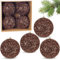 BRUBAKER Glitzer Weihnachtskugeln - 4er Set große Glitter Baumkugeln - 10 cm Christbaumkugeln Bruchsicher aus Kunststoff - Christbaumschmuck für Weihnachtsdeko - Weihnachtsbaumkugeln - Braun