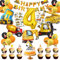 Baustellen GeburtstagdekoJunge 4 Jahre, 52 PCS Bagger Par-ty Lu-ftba-llons Set, Baustelle Lu-ftba-llons Geburtstag, Bagger Lu-ftba-llons Geburtstag, BAU Par-ty Dekoration, für Par-ty Dekoration
