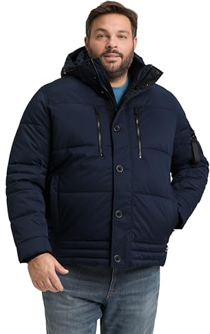 TOM TAILOR Herren 1049394 Plussize Plus Size - Pufferjacke mit abnehmbarer Kapuze