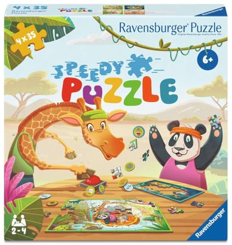 Ravensburger Puzzle Speedy Puzzle - 4x35 Teile Puzzle ab 6 Jahre | 4x35 Teile Puzzle, Kinderpuzzle ab 6 Jahre, Ravensburger Qualität