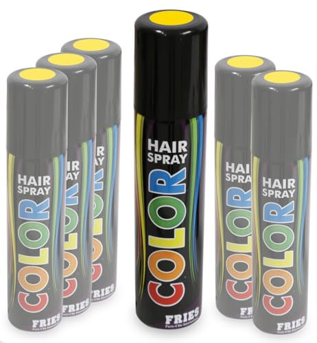 Big-Pack 6er Bundle Hairspray Color gelb, Haarspray mit Farbe gelb NEU/OVP - 6 Dosen zum Sparpreis