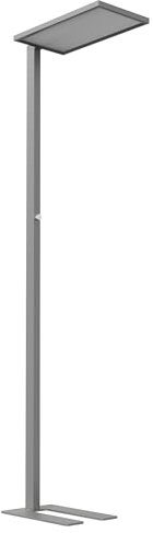 Oktaplex Büro Stehleuchte Malmö dimmbar 7500lm neutralweiß 4000K Aluminium Stehlampe Tageslicht UGR <18 Deckenfluter silber 60W