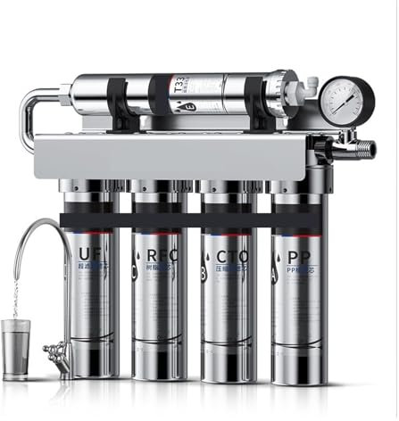 Depuratore d'acqua Filtro potabile diretto for uso domestico, di filtraggio 'acqua for depuratore d'acqua in acciaio inossidabile con ultrafiltrazione a cinque stadi Facilità di installazione e sostit