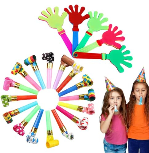 15 Stück Tröte Kindergeburtstag Spiele Mit 5 Klatschen, Trötren zum Anfeuern, Kinder Jubel Partytröten, Tröte Fan Fußball, Kindergeburtstag Luftrüssel, Lustige Spielzeuge klapper klatschen
