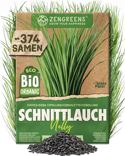 ZenGreens® - Bio Schnittlauch Samen (Nelly) - Schnittlauchsamen - Kräutersamen für den einfachen Anbau im Garten, Balkon oder Küche - Saatgut