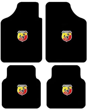 LGFDC 4 Stück Auto Fußmatten für Abarth FIAT 500 Abarth 595 Abarth 124 Spider, Mimatten Fussmatten Autofussmatten Mifußmatten Fahrzeug Allwetterfußmatten Auto Teppich
