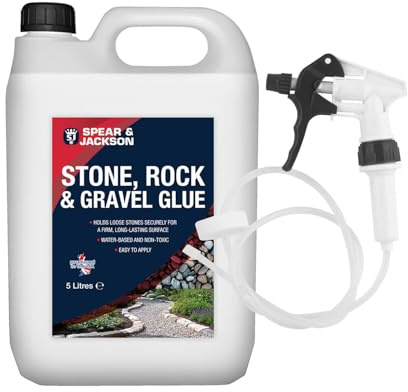 Coopers of Stortford - 5L Ready to Use Rock Glue for Gravel Pebbles and Mulch - Weather Resistant Garden Stone Binder for Paths and Borders