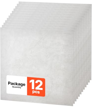 VEVOR Paneles de Techo de PVC 605 x 605 mm 12 Piezas, Baldosas Decorativas | Placas de Techo, Tablero de Espuma con Sistema de Rejilla, Resistente al Agua y Manchas, para Baño, Hogar, Oficina y Cocina