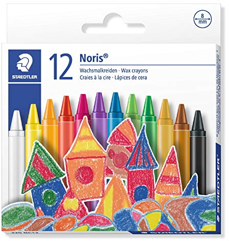 STAEDTLER 220 NC12 Wachsmalkreide Noris Club, 12 Stück im Etui