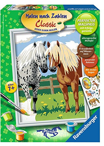 Ravensburger 28180 - Glückliche Pferde - Malen nach Zahlen, 24 x 18 cm