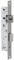 DOM-METALUX SNA10004 METALUX série 7/46-Serrure à encastrer Réversible sans Gâche Têtière INOX Entraxe 70 Coffre 46x180mm Pêne Dormant allongé PVC ou Porte Metallique
