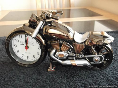 Copper Top - Novelty Motorbike Desk Alarm Clock Gift Him Her