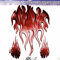 3 Flammen Flames Aufkleber ROT/ORANGE Oracal selbstklebend Auto Tribal Tatoo