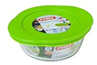 Pyrex Cook & Store runder Behälter, 0,35 l, grüner Deckel