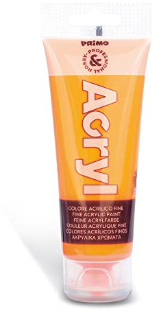 PRIMO Hobby & Professional - Acrylfarben Set Acrylfarben Malerei, 1 Farbenx 75 ml, ab 14 Jahren Permanente, Matte und Abdeckende Textilfarben, Acryllack Schreibwaren, Kreative Arbeiten, Hobby-Malerei