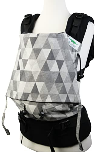 Buzzidil Triangle - mitwachsende Bauchtrage, Rückentrage, Hüftsitz | Babytrage mit Schließen ohne Binden (XL (8-48 Monate) | Fullbuckle Tragehilfe