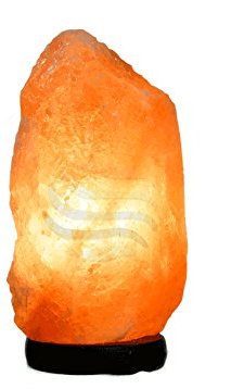 Lampada media di sale himalayano (2-3 kg) con lampadina incadescente inclusa