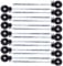 15 x Long Distance Ring Screw Insulators Electric Fence Poly wire Rope Offset
