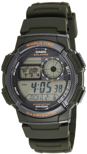 Casio Reloj para Hombre Collection, Verde/Gris, Deporte