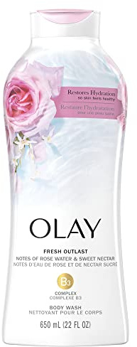 Olay Fresh Outlast Rose Water & Sweet Nectar Body Wash, 22 Fl oz, 5.732 Lb
