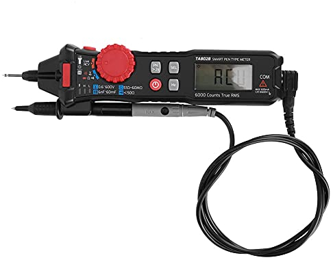 Fafeicy Taschenmesser-Multimeter mit Bidirektionale Bildschirmanzeige, Mini-Smart-Digital-Messgerät Amperemeter, TA802B Automatische Erkennung NCV-Messung, mit Taschenlampenbeleuchtungsfunktion