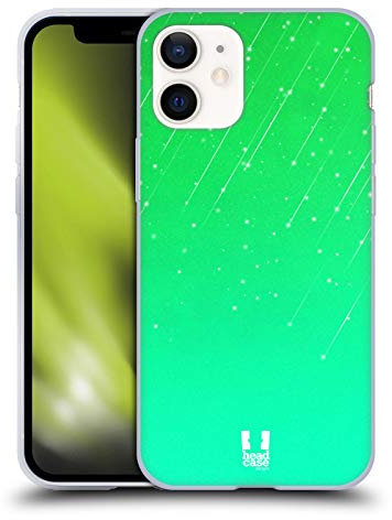 Head Case Designs Grün Neon Regen Schatten Gelhülle [Militärischer Schutzgrad] Kompatibel Mit Apple iPhone 12 Mini Und Kompatibel Mit MagSafe