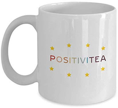 Quirky Printz Novelty POSITIVITEA Funny Gift Slogan Mug SK418