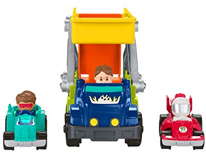 Fisher-Price HBX23 Little People Ramp 'n Go Carrier Gift Set, Multicolor, 15.0 cm*8.5 cm*27.0 cm
