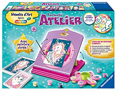 Ravensburger – Fantastic' Atelier Numéro d'Art – Loisir créatif – Coffret peinture par numéros – Activité détente et créative – Dès 7 ans – 29034 – Version française