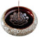 KOPYFANTAP Set de Bruleur Encens en Ceramique, Brûleur D'encens en Céramique avec Porte Encens De Lotus en Laiton et Couvercle en Métal,Blanc