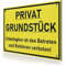 FLAGLY Premium Privatgrundstück Schilder 30x20cm aus 3mm Alu Dibond inkl. Bohrungen MADE IN GERMANY - stabiles Hinweisschild/Warnschild, wetterfest & UV-beständig