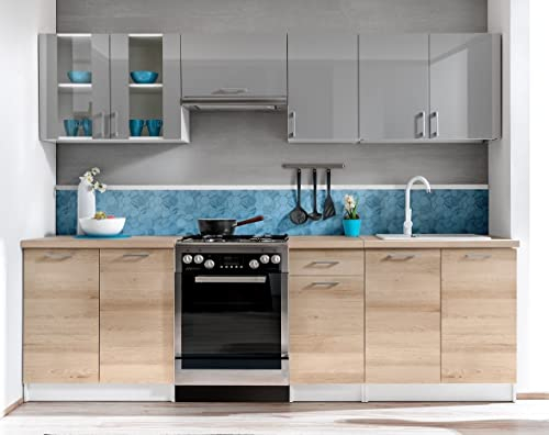 Tarraco Comercial Muebles de Cocina Nika Gris Brillo/Artisan