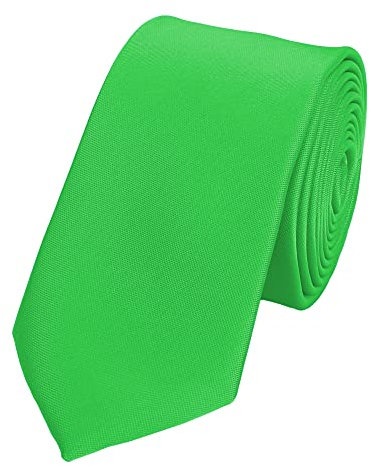 Fabio Farini - einfarbige elegante Unicolor Krawatten für Herren - 6cm/8cm zur Auswahl Grün Hellgrün Schmal (6cm)