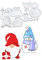 Sredwtk Geschenk Gnome Stanzschablone Weihnachtsmann Scrapbooking Prägeschablonen Metall Stanzformen Schneiden für DIY Album Scrapbooking Karten Deko