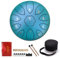 Zungentrommel 11 Tone 8 Zoll Steel Tongue Drum F-Dur Hand Pan Drum Schlaginstrument Mit Tasche Fingerpick Musikbuch Schlägel Für Yoga Meditation Kinder Anfänger Geschenk,Grün