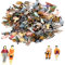 60 Stück 1:87 Miniatur Figuren, Kleine Figuren Menschen, Miniaturfiguren Menschen Farbe, Simulation, Minipuppen, DIY Sandtischszene, Geeignet Für Modelleisenbahn, Bahnhofsanlage (Zufälliger Stil)