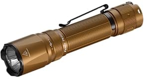 fenix TK20R UE Tan, linterna de policía recargable de largo alcance ultra brillante | 2800 lúmenes | 465 m | 40 horas máximo | estroboscópico instantáneo | Funciona con batería 21700 | IP68
