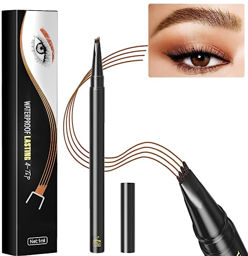 HOUSN Augenbrauenstift,Augenbrauenstift Microblading,Wasserfest Augenbrauenstift,Augenbrauenstift mit Gabelspitze,Langanhaltenden Microblading Pen