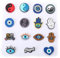 15, 30, Mixed, Girl Or Boy Superhero Famous Cute Cool Funny Random Colourful Shoe Charms Decorations For Croc Clog Shoes, Bracelet And Wristband For Women & Men No Duplicates (15 Evil Eye)