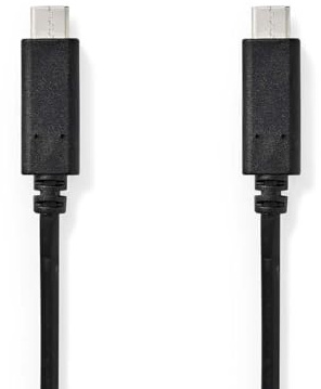 NEDIS USB-Kabel - USB 3.2 Gen 1 - USB-C™ Stecker - USB-C™ Stecker - 60 W - 4K@60Hz - 5 Gbps - Vernickelt - 3.00 m - Rund - PVC - Schwarz - Box