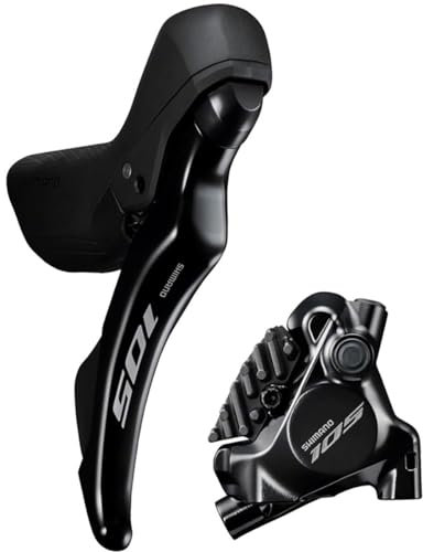 SHIMANO 105 105 ST-R7120-R Shift/Brake Lever with BR-R7170 Hydraulic Disc Brake Caliper - Right/Rear, 12-Speed, Flat