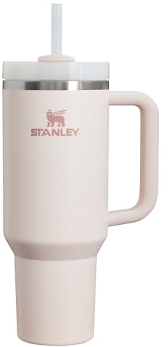 STANLEY Quencher FlowState H2.0 - Bicchiere termico sottovuoto in acciaio inox con coperchio e cannuccia, per acqua, tè freddo o caffè, frullati e altro, colore: quarzo rosa 2.0, 1,18 ml