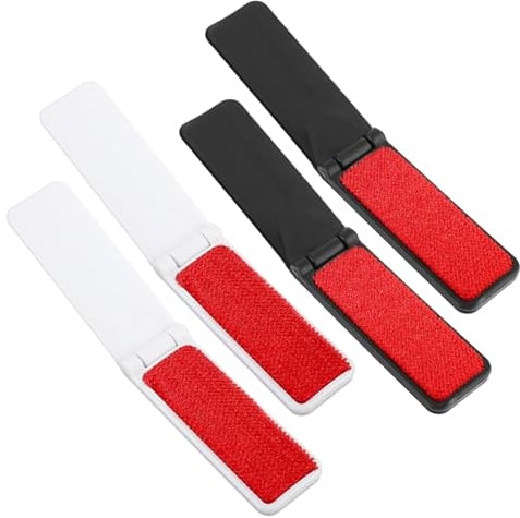 Mabor 4Pcs Lint Brush for Clothes Portable Foldable Carpet Lint Remover Tool Pet Hair Remover for Clothes Reusable Travel Lint Remover Brushes for Furniture Couch Sofa Carpet